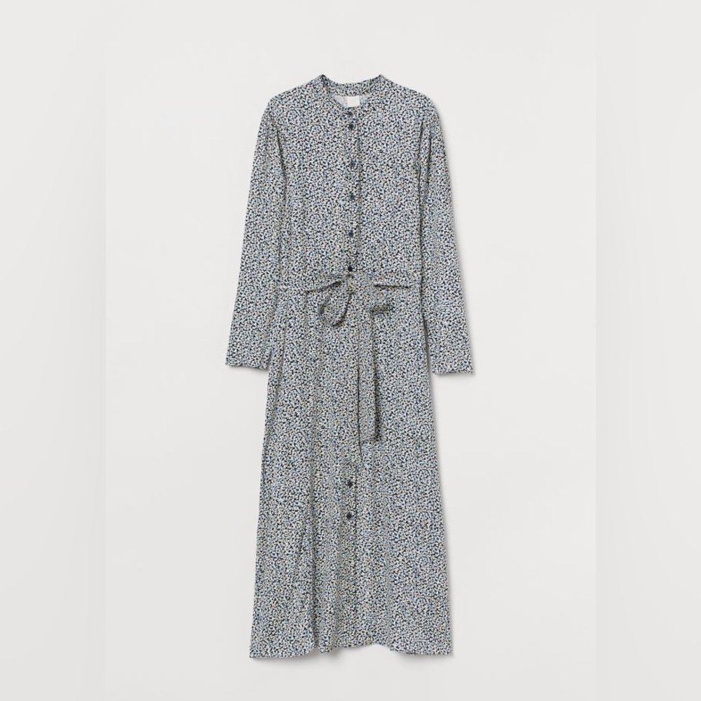 Calf-length floral dress